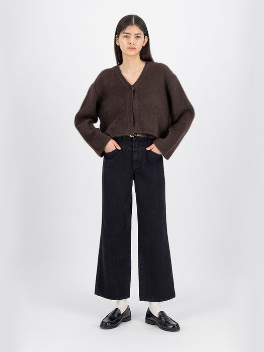 [EXCLUSIVE] crop cardigan (brown)