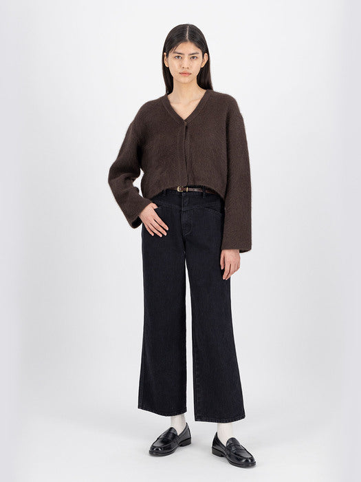 [EXCLUSIVE] crop cardigan (brown)