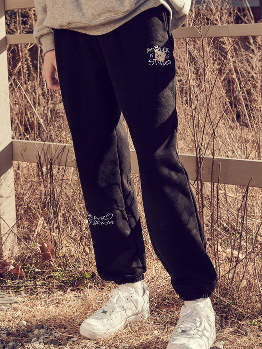 [ambler] 1999 studio jogger pants AP505 (black)