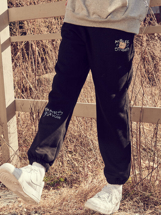 [ambler] 1999 studio jogger pants AP505 (black)