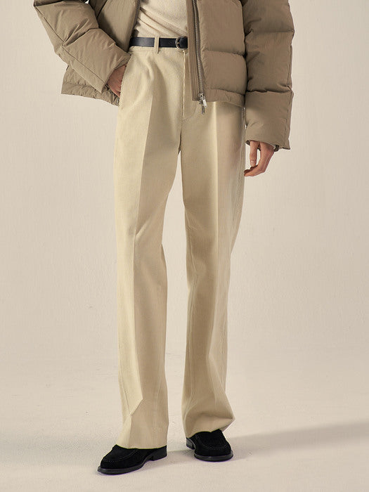 Corduroy Straight Pants_ivory