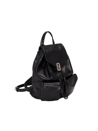 [Vogue Pick] Occam Doux Double Pocket Backpack M (Medium) in Black