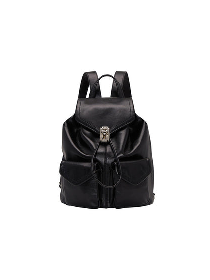 [Vogue Pick] Occam Doux Double Pocket Backpack M (Medium) in Black