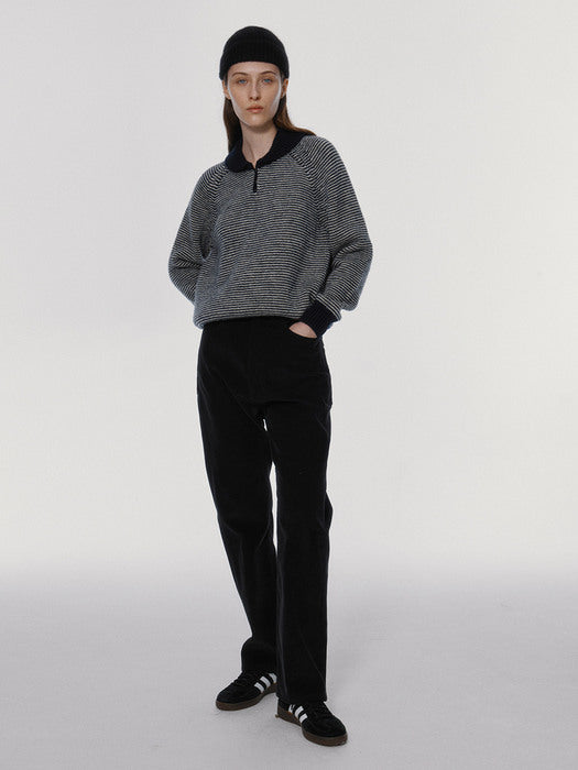 Nothing Written Caron stripe jumper (Dark navy)