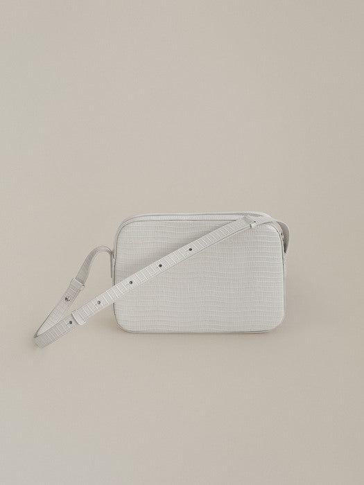 Lizard post bag (Slate ivory)