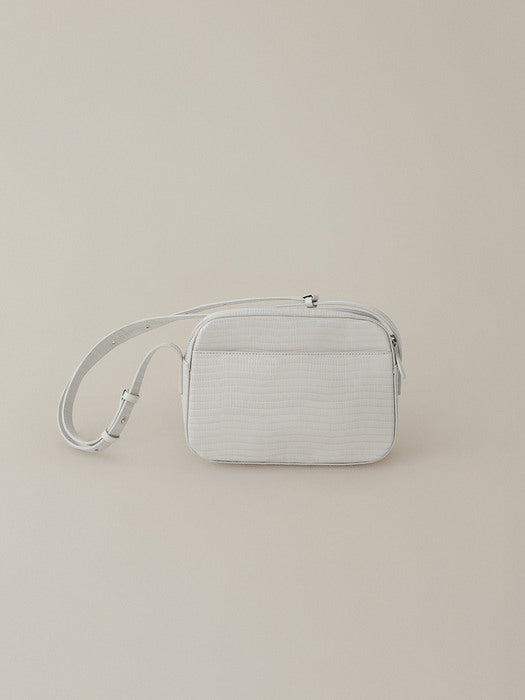 Lizard post mini bag (Slate ivory)