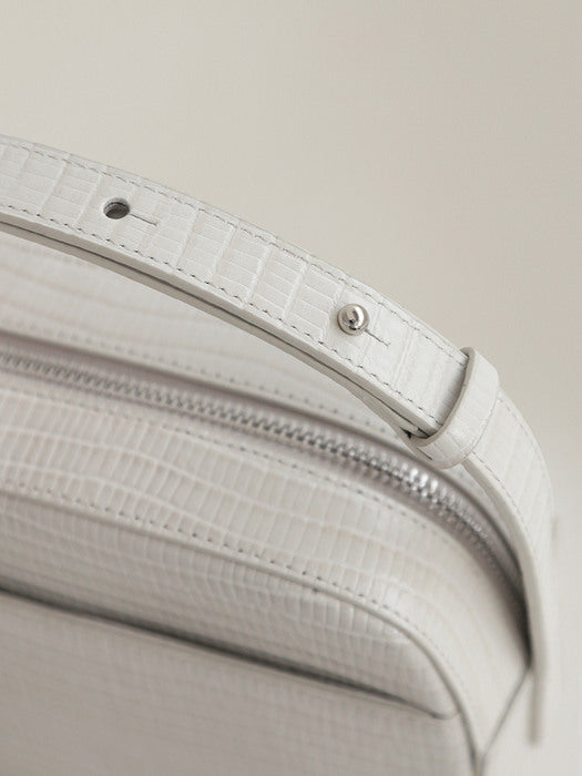 Nothing Written Lizard post mini bag (Slate ivory)