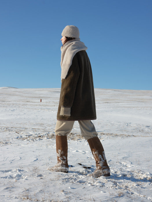 [moia] suede boots (brown suede)