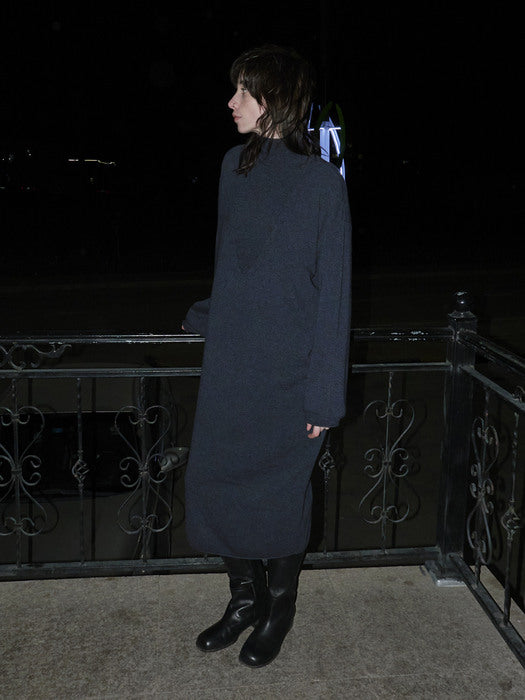 [moia] 2way knit dress (midnight blue)