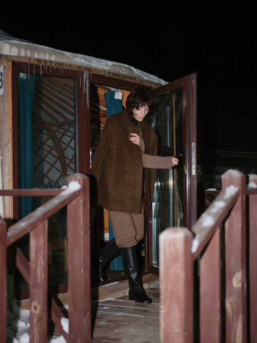 [moia] alpaca knit pants (brown)