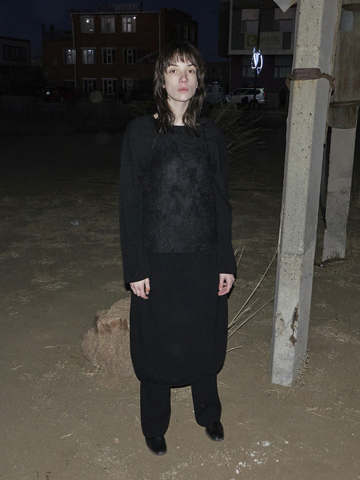 [moia] alpaca knit (black)