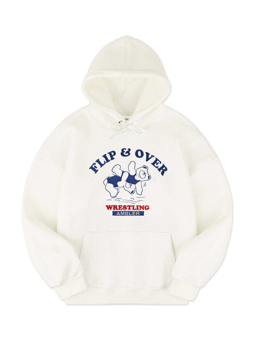 [ambler] Flip Over Over fit Hoodie AHP910 (ivory)