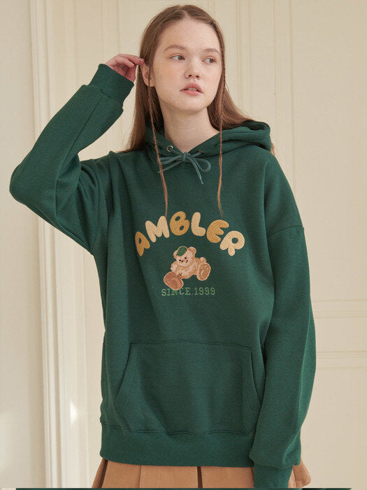 [ambler] BOOM Over fit Hoodie AHP911 (green)