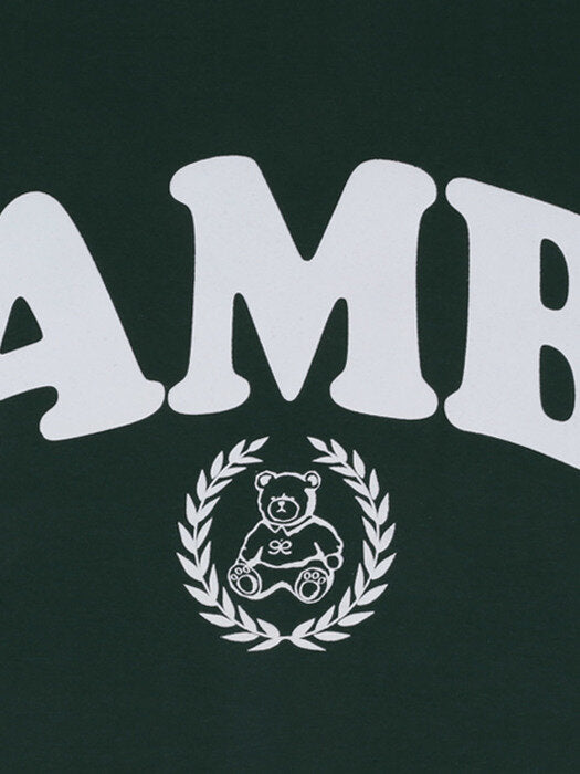 [ambler] Big Logo Over fit Hoodie AHP912 (green)