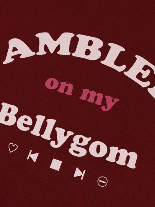 [ambler] Headphone Belly Over fit Sweatshirt BMM210 (burgundy)