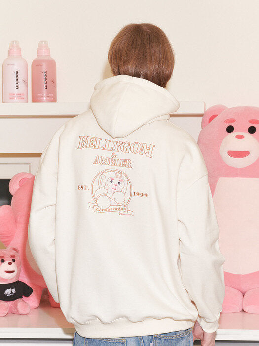 [ambler] Punch Over fit Hoodie BMM211 (ivory)