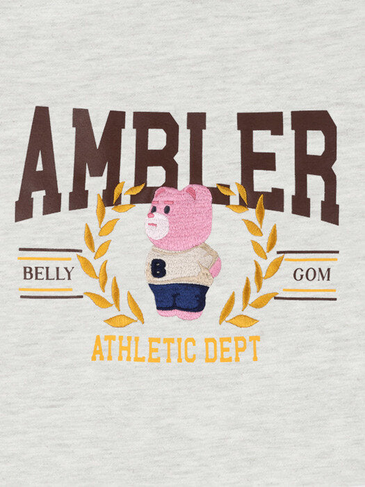 [ambler] Bay tree Belly Over fit Sweatshirt BMM212 (oatmeal)
