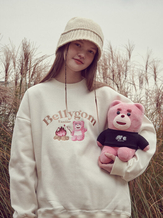 [ambler] Campfire Over fit Sweatshirt BMM214 (ivory)