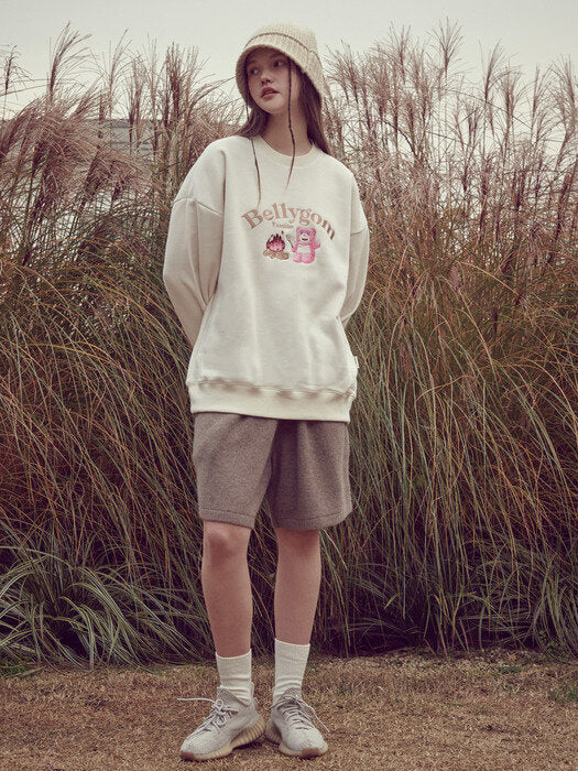 [ambler] Campfire Over fit Sweatshirt BMM214 (ivory)