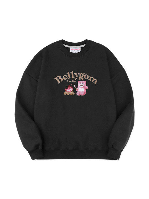 [ambler] Campfire Over fit Sweatshirt BMM214 (black)