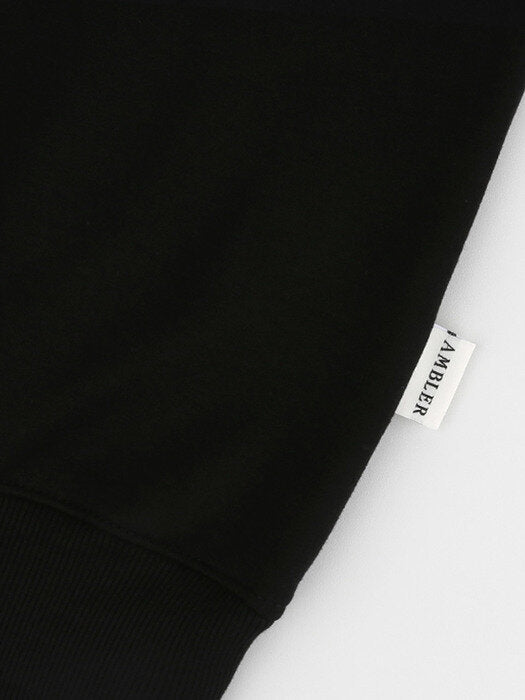 [ambler] Campfire Over fit Sweatshirt BMM214 (black)