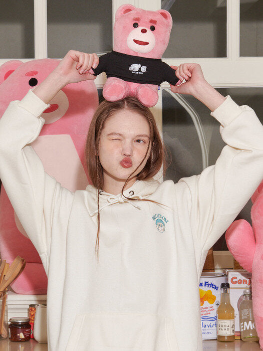 [ambler] Monday morning syndrome Over fit Hoodie BMM215 (ivory)