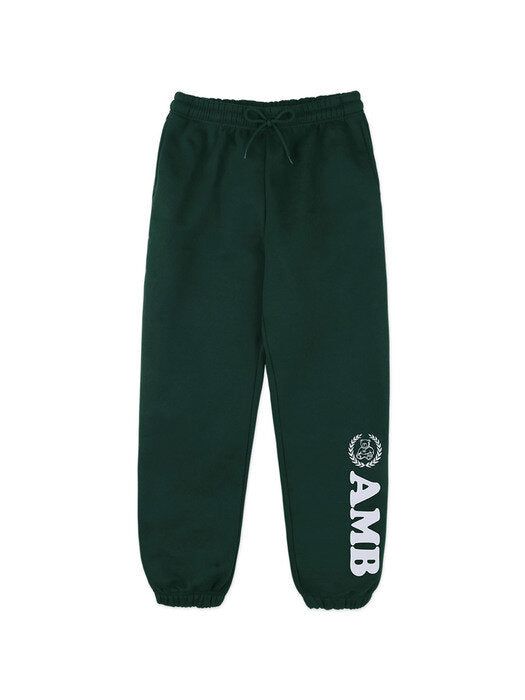 [ambler] Big Logo jogger pants AP603 (green)