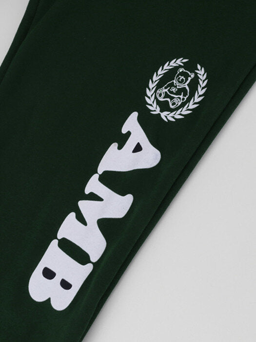 [ambler] Big Logo jogger pants AP603 (green)