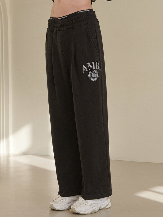 [ambler] Big AMB straight pants AP604 (black)