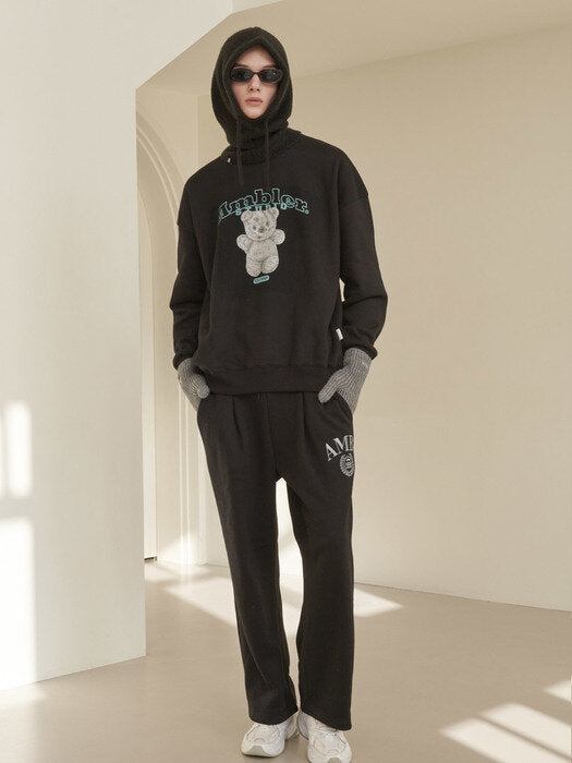 [ambler] Big AMB straight pants AP604 (black)