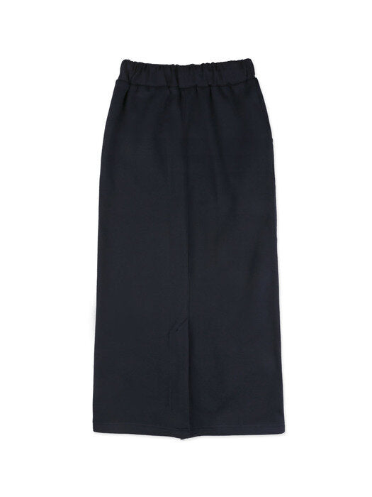 [ambler] Mini Flag Logo straight long skirt ASK201 (navy)