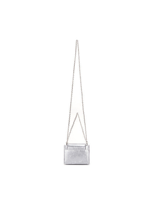 ACCORDION MINI BAG IN SILVER