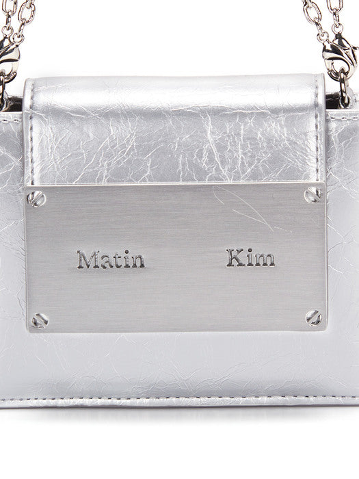 ACCORDION MINI BAG IN SILVER