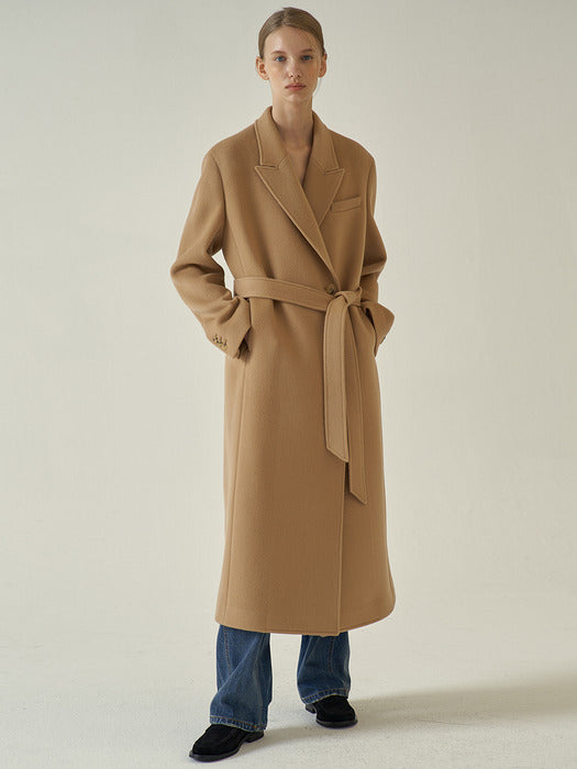 Cashmere Belted Coat - Camel