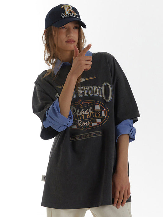 raive Checker Board Graphic T-shirt VW3SE904_2color - View 2