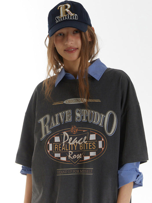 raive Checker Board Graphic T-shirt VW3SE904_2color - View 4