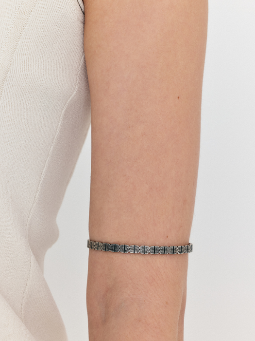 Eenk Wrace Logo Bracelet - Silver
