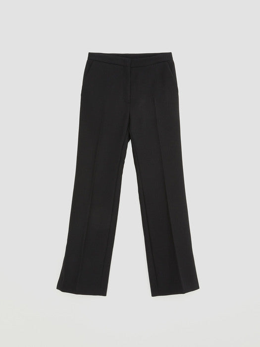 [recto] 60S FLARE SLIT DETAIL WOOL PANTS (BLACK)