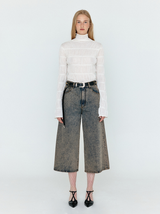Eenk Weca Wide Denim Pants - Khaki Blue