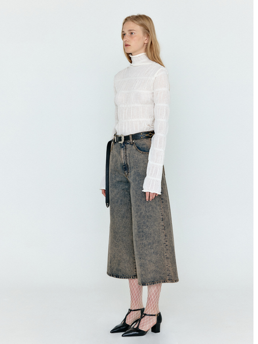 Eenk Weca Wide Denim Pants - Khaki Blue