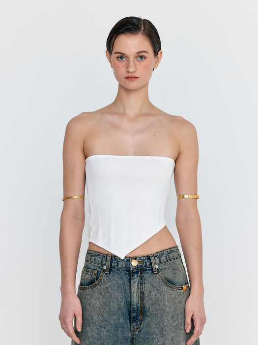 Eenk Wiola Unbalanced Knit Top - Ivory