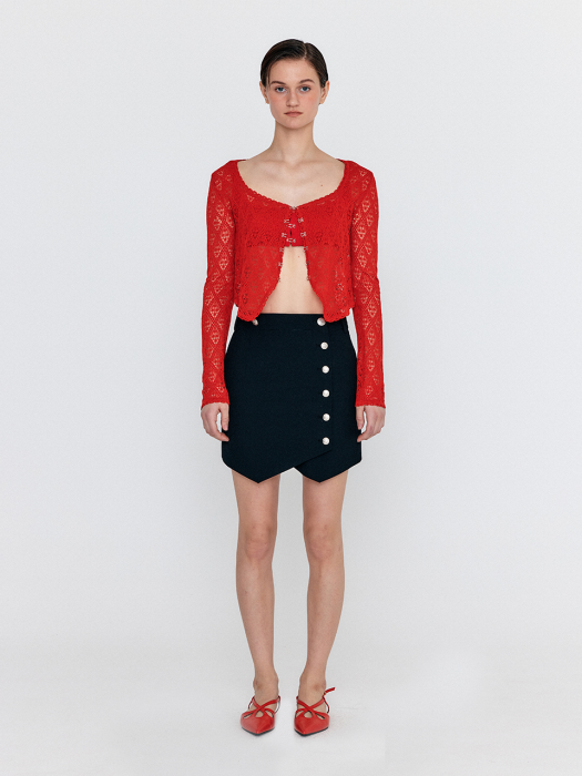 Eenk Wero Buttoned Mini Skirt - Black