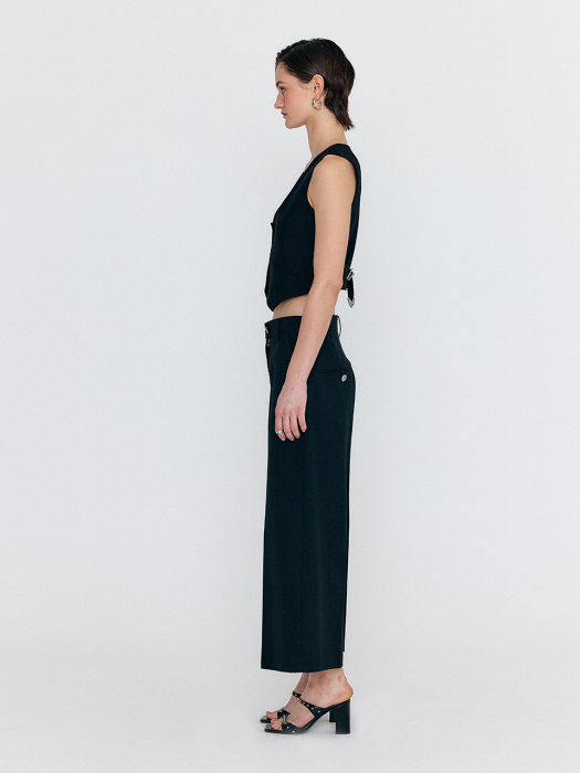 Eenk Wena U-Neck Mini Vest - Black