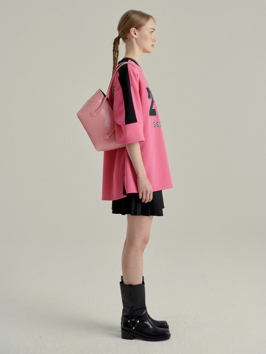 BOAT SHOPPER MEDIUM_candy pink crinkle