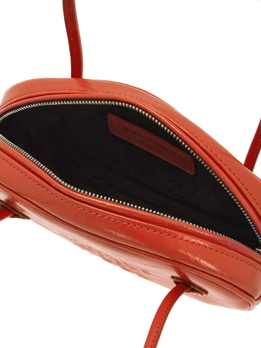 EGG BAG (LEATHER)_tangerine crinkle