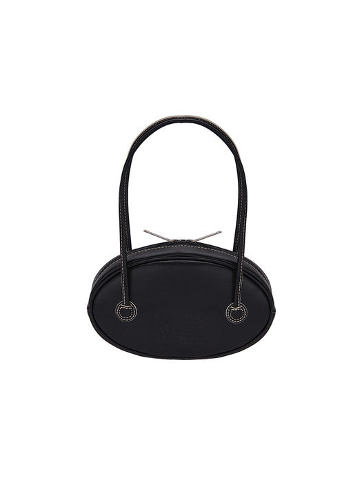 [Exclusive] EGG BAG (LEATHER)_black plain