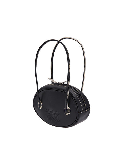 [Exclusive] EGG BAG (LEATHER)_black plain