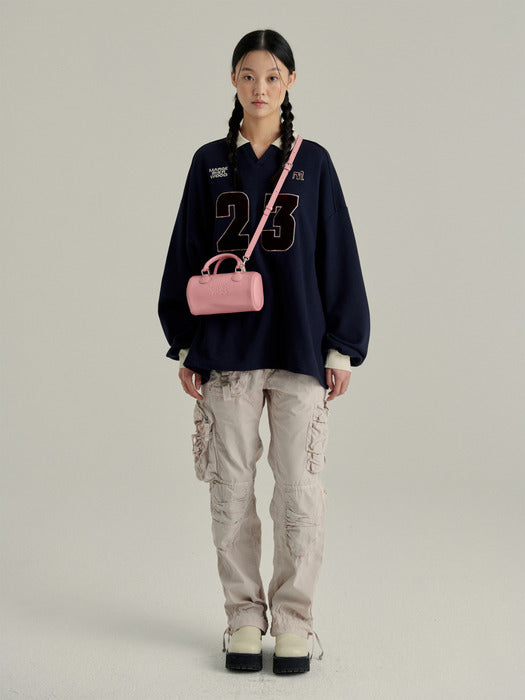 LOG BAG_candy pink crinkle