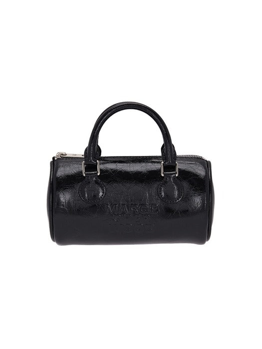LOG BAG_black crinkle