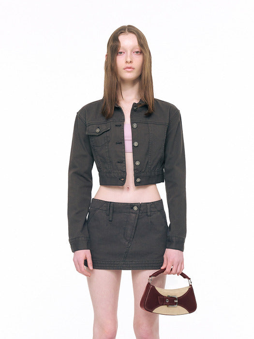 [osoi] BELTED BROCLE_SMALL [BROWN COMBI]